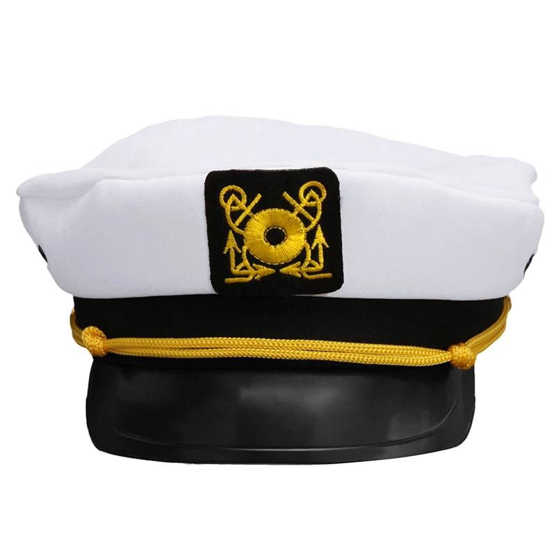 Decorative White Hat Adult Unisex Event Party Fancy Dress Supplies Sailors Navy Captain Cap