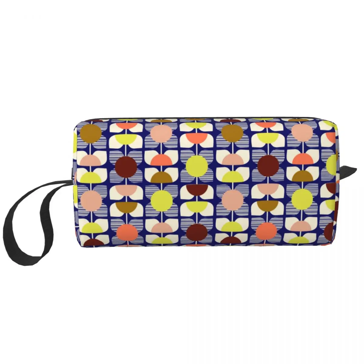 Orla Kiely-neceser cuadrado personalizado con estampado de flores, bolsa de aseo múltiple, organizador de maquillaje y cosméticos, bolsas de almacenamiento de belleza para mujer, Kit de caja Dopp