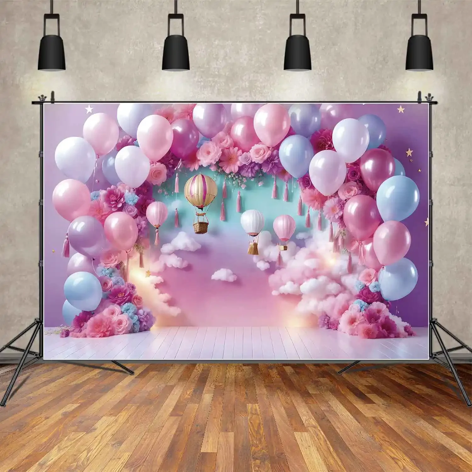 Задний фон MOON.QG для детской фотосъемки на день рождения