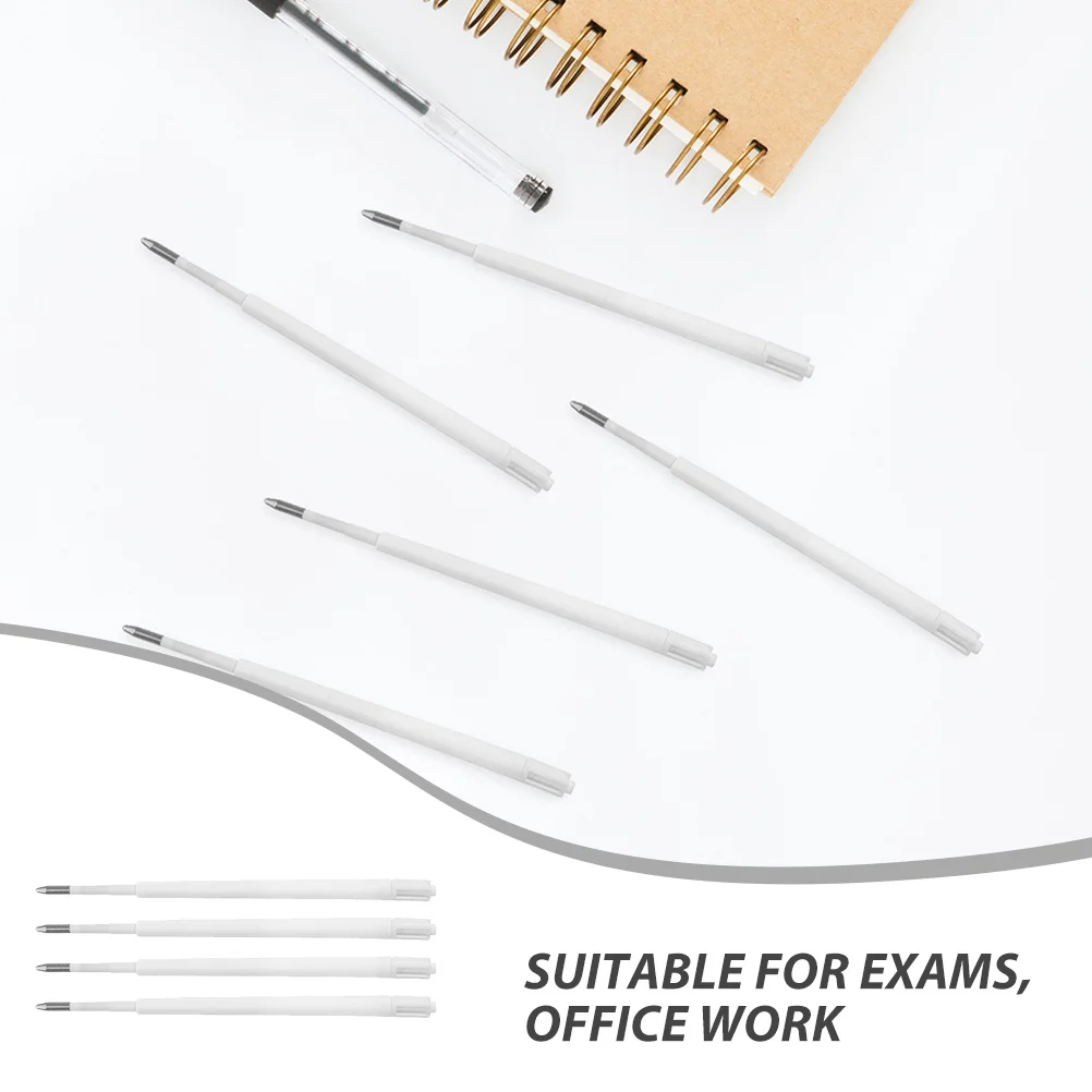 50 قطعة من أقلام حبر جاف قابلة لإعادة تعبئة كتابة سلسة ومتوافقة مع أقلام قابلة للسحب للوازم المدرسية المكتبية #2