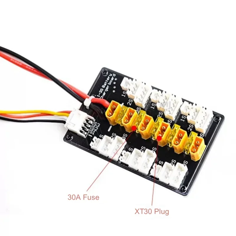 Papan pengisian paralel baterai Lipo 1 S-3 S, colokan XT30 / 4.0mm untuk Drone balap RC mobil IMAX B6