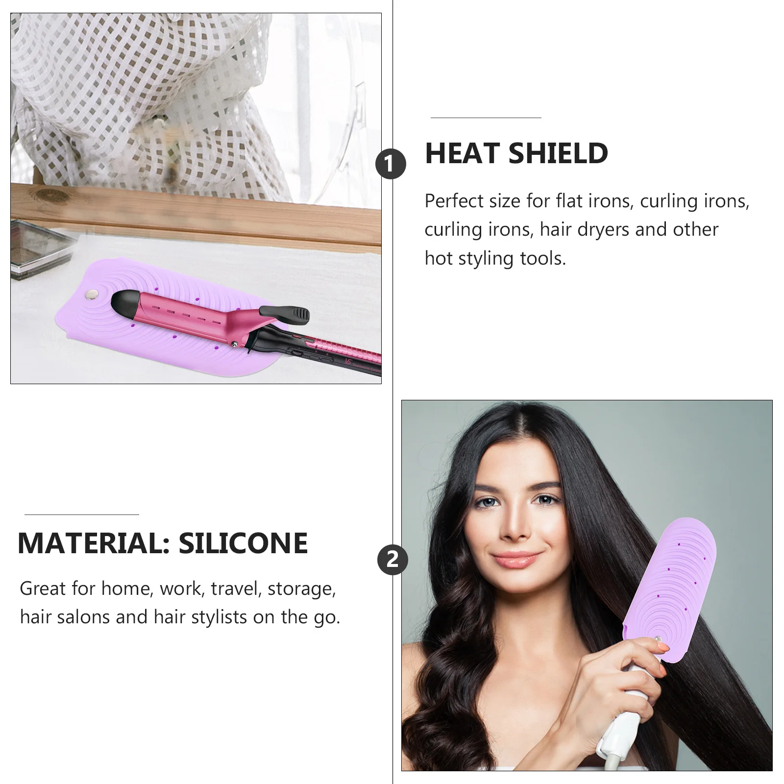 

Силиконовый термостойкий чехол для завивки волос, гибкий портативный держатель для утюга, органайзер для хранения горячих инструментов для путешествий и домашнего использования