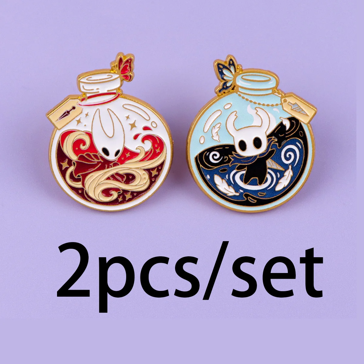2 Peças de Broches Esmaltados de Desenho Animado (Garrafa) para Casacos e Mochilas, Emblemas de Lapela da Moda, Presente de Joia para Amigos