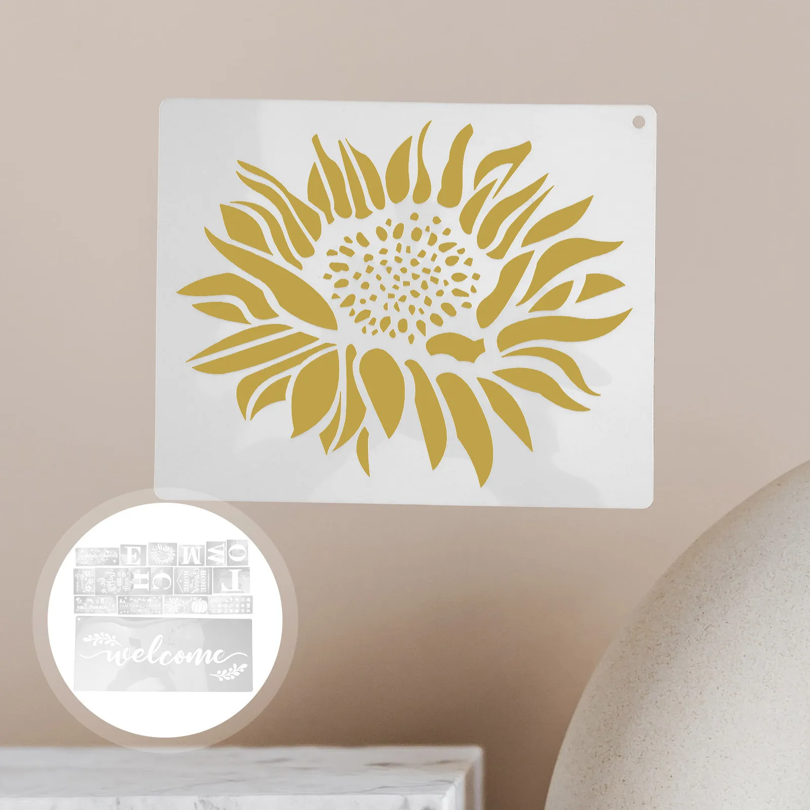 

26 Sheets Delicate Stencils DIY Welcome Templates Convenient Painting Accessory Reusable Durable Stencils Painting Accessory