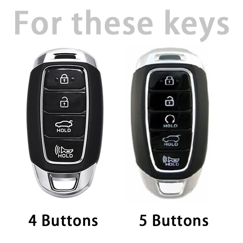 Funda de TPU para llave de coche, accesorio para Hyundai Palisade 2021 Ix35 Tucson Accent Santa Fe Solaris ELANTRA Azera 4, 5 botones