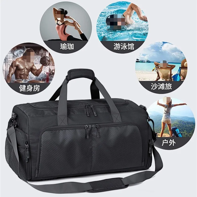 Fitness bags with wet and dry separation, yoga sports with large capacity travel fitness bags