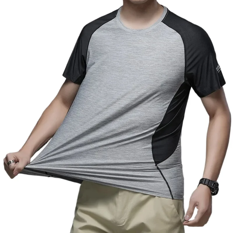 

Quick Dry Sports T-shirts Gym Men Running Short Sleeve Summer Casual Outdoor Jogging Shirt Thin Fitness Workout Tshirts Clothes
