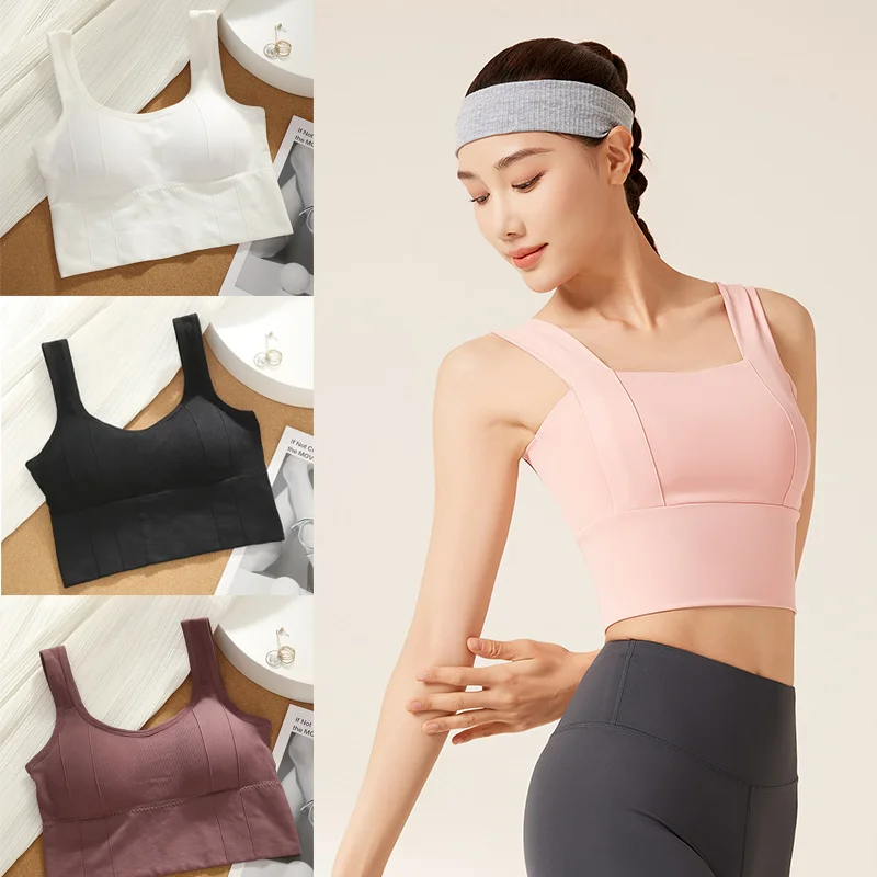

Women Breathable Sports Bra Anti-sweat Fitness TopSeamless Yoga Bra Shockproof Crop Top Push up Sport Bra Gym Workout Top