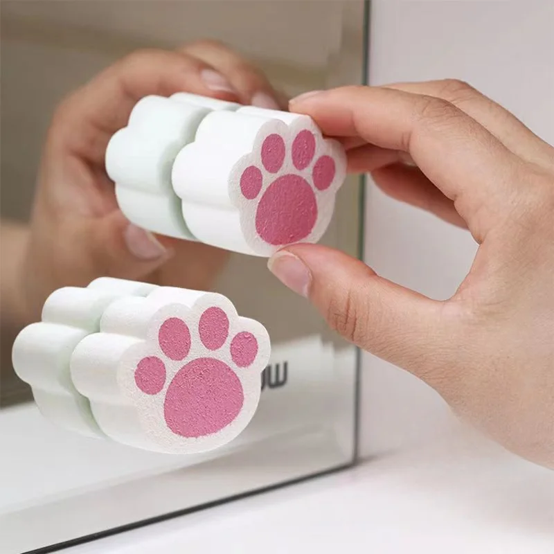 2pcs Magic Mirror Cleaning Sponges - Streak-Free Glass & Faucet Descaler, No Residue, Natural Sponge for Bathroom,Bedroom,Toilet