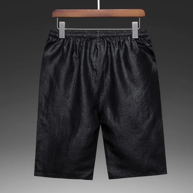 Echte Zijde Hoge Kwaliteit High-End Heren Xiangyun Garen Crack Shorts Middelbare Leeftijd Casual Losse Dunne Ademende Broek All-Match Pak