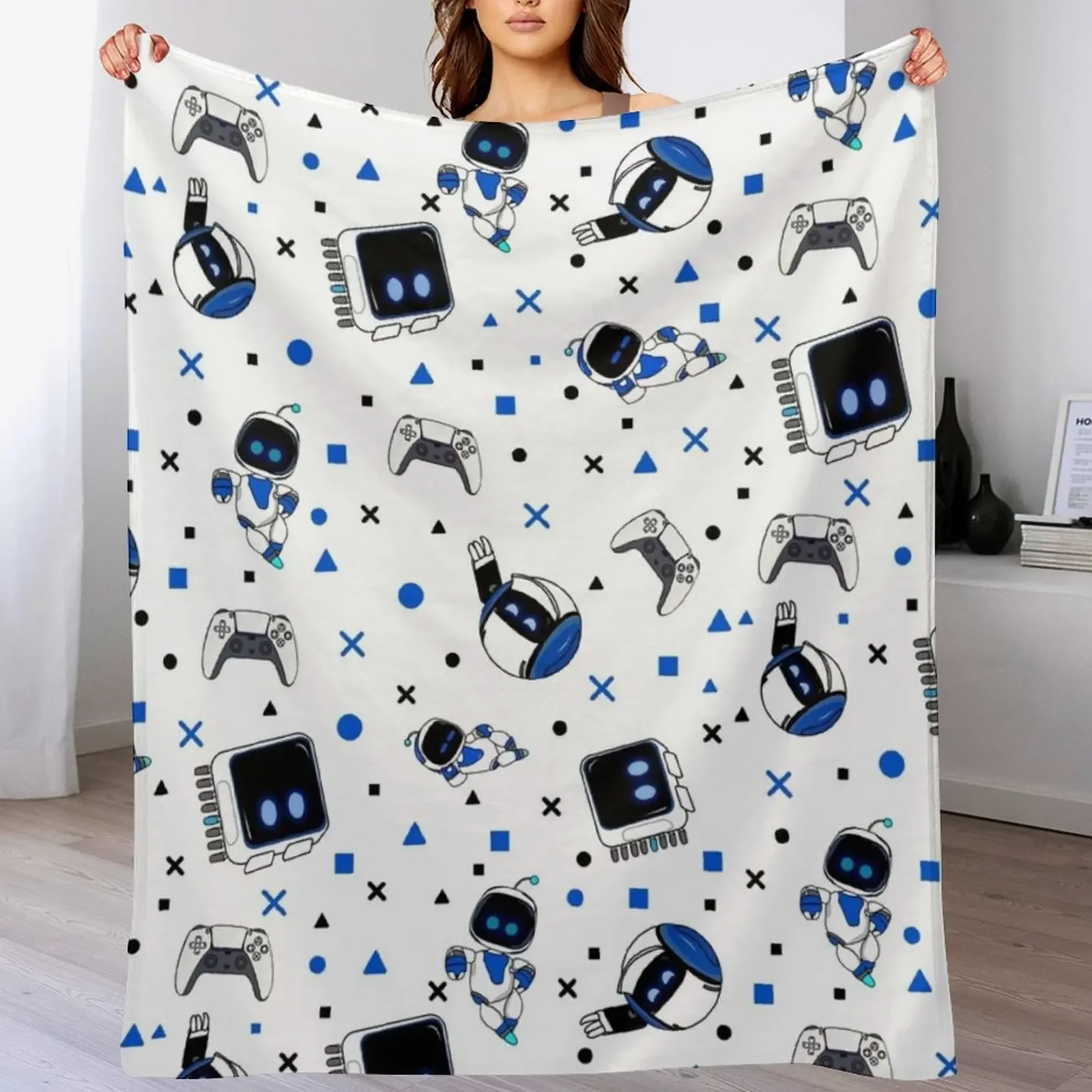 

Astrobot and Friends Throw Blanket Weighted Moving Retros Blankets