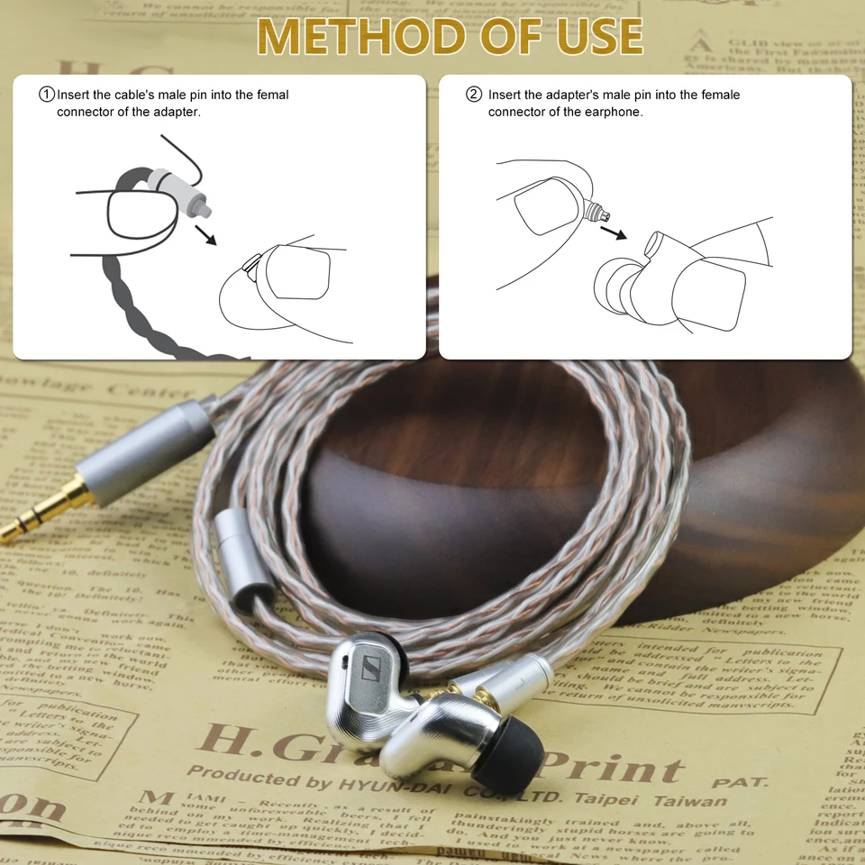 Senheiser ie200 ie300 ie600 ie900 akg n5005 n30 n40用のie900オス