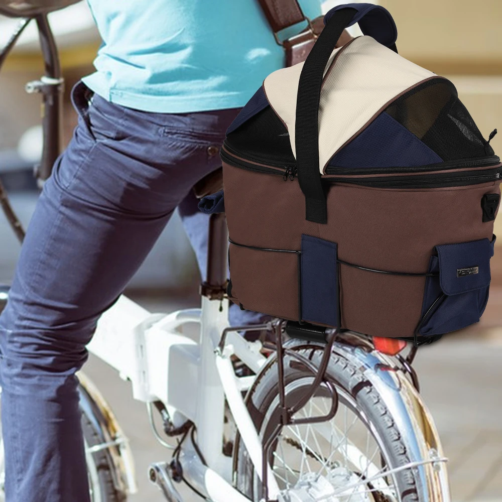 Cesta trasera acolchada para perro en bicicleta - imagen 4