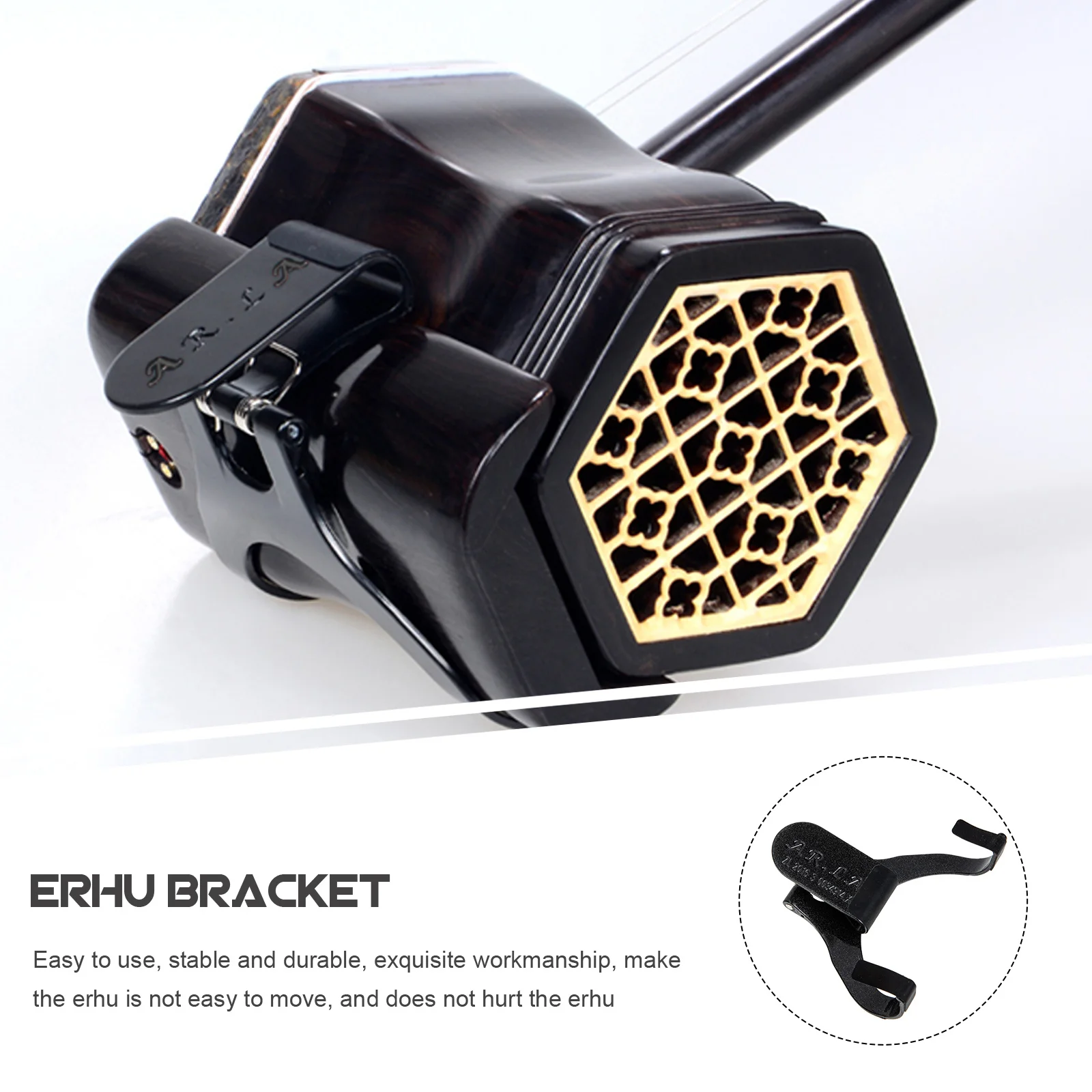 

Erhu Stand Zinc Alloy Waist Support Rack Stable Lightweight Holder for Standing Playing Erhu Musical Instrument