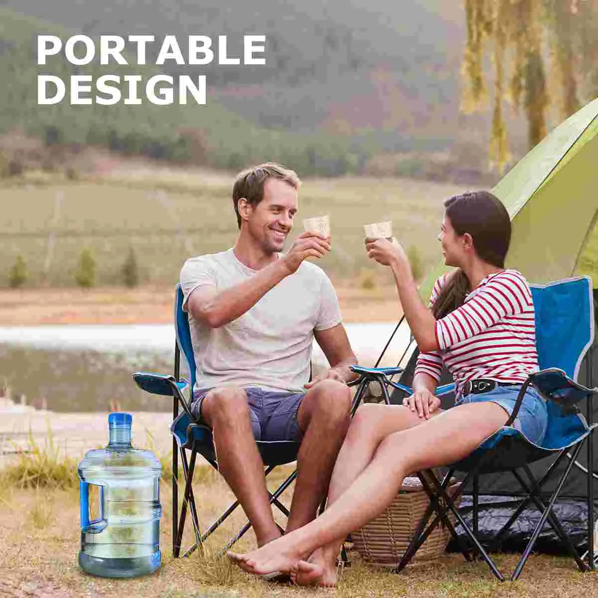 Outdoor Portable Camping Kettle Water Bottle 5 Liters Large Clear Mineral Water Dispenser For Hiking Fishing Picnic Cooking