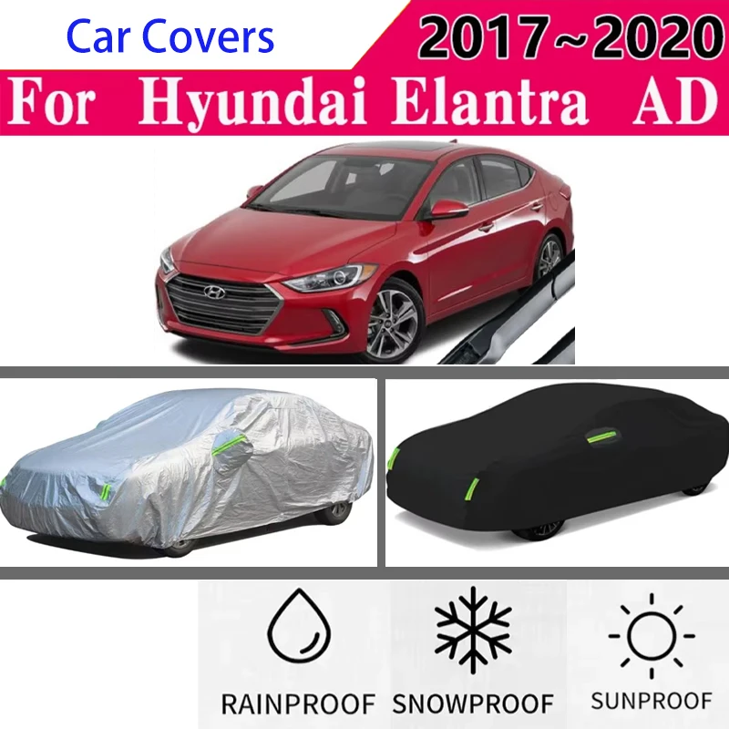

for Hyundai Elantra 2017~2020 Full Car Covers Outdoor Sun Anti UV Rain Snow Dust Protection Oxford Cloth Accessories