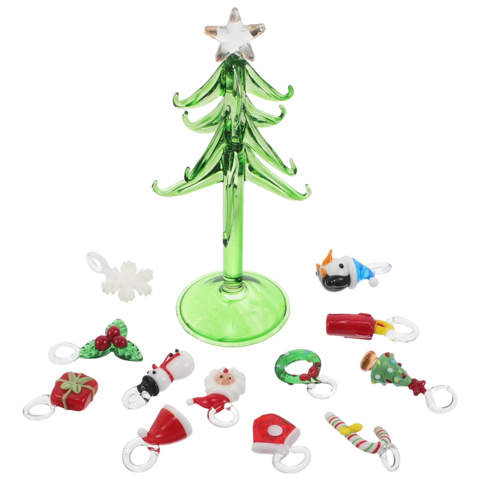 

Crystal Tabletop Tree Ornament - Sparkling Mini Christmas Tree Glass Decoration for Home Office Desktop Festive Holiday Display
