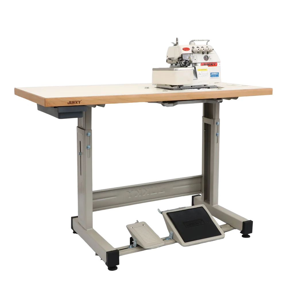 JUKKY Good Price JK747 Double Head Manual 4 Threads High-Speed Industrial Maquina Automatic Overlock Sewing Machine with Table