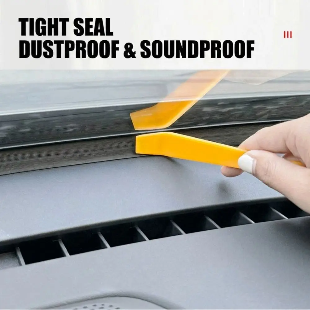 Rubber Material Dashboard Seal Strip Noise Insulation Dustproof Design Windshield Gap Filler Sound Dampening Flexible Trim