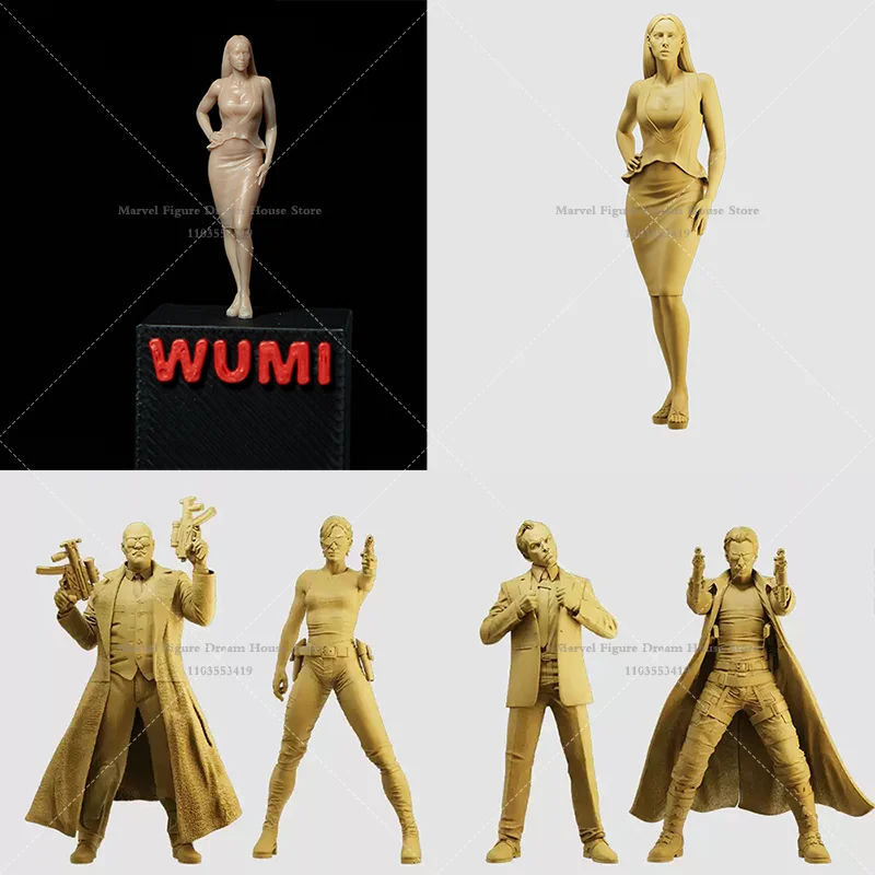 

1/64 1/43 1/35 Scale Miniature Scene Doll Unpanited White Figure Mini Model Cyberpunk Sci-Fi Virtual Futuristic Society Thoughts