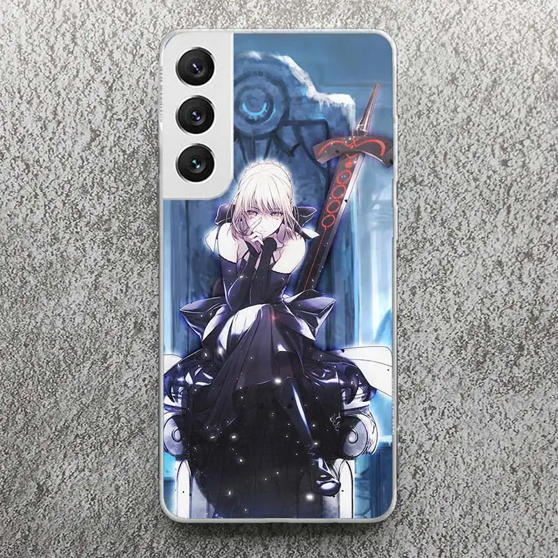 Fate Zero Stay Night Saber Print Soft Case for Samsung Galaxy S24 S23 S22 Ultra S21 S20 FE S10 Plus Phone Shell S9 S8 + S10E Pat