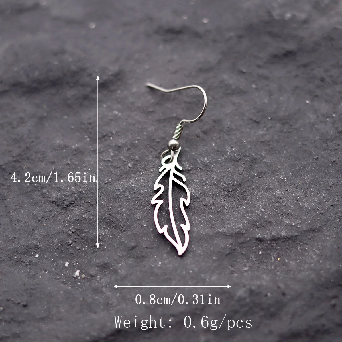 Todorova الإبداعية الفن خط الفولاذ المقاوم للصدأ ريشة ليف أقراط للنساء الرجال المعلقات هدايا أقراط مجوهرات