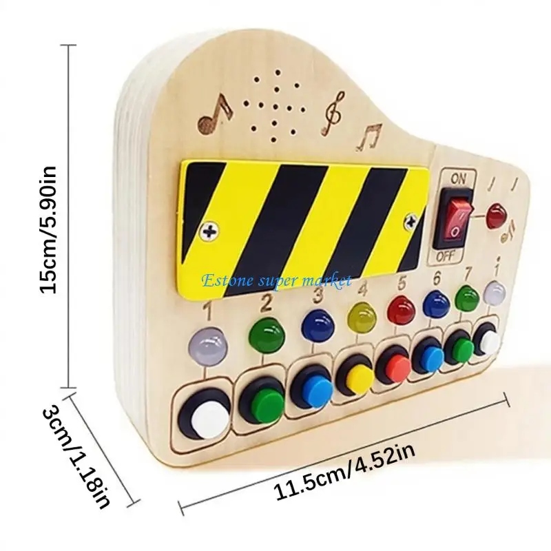 090B 幼児の聴覚感覚の発達のための木製音楽ビジーボード、微細運動能力