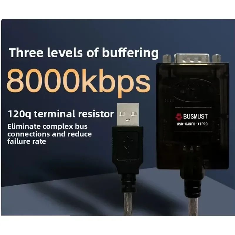 USB to CAN FD Analyzer with BUSMASTER Support for Automotive Industrial Diagnostic CAN Bus Tester
