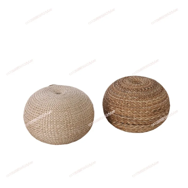 

EcoFriendly Handwoven Straw Sphere Stool Artisan Japanese Rattan Seat Sustainable Living Room Footrest NatureInspired Decor