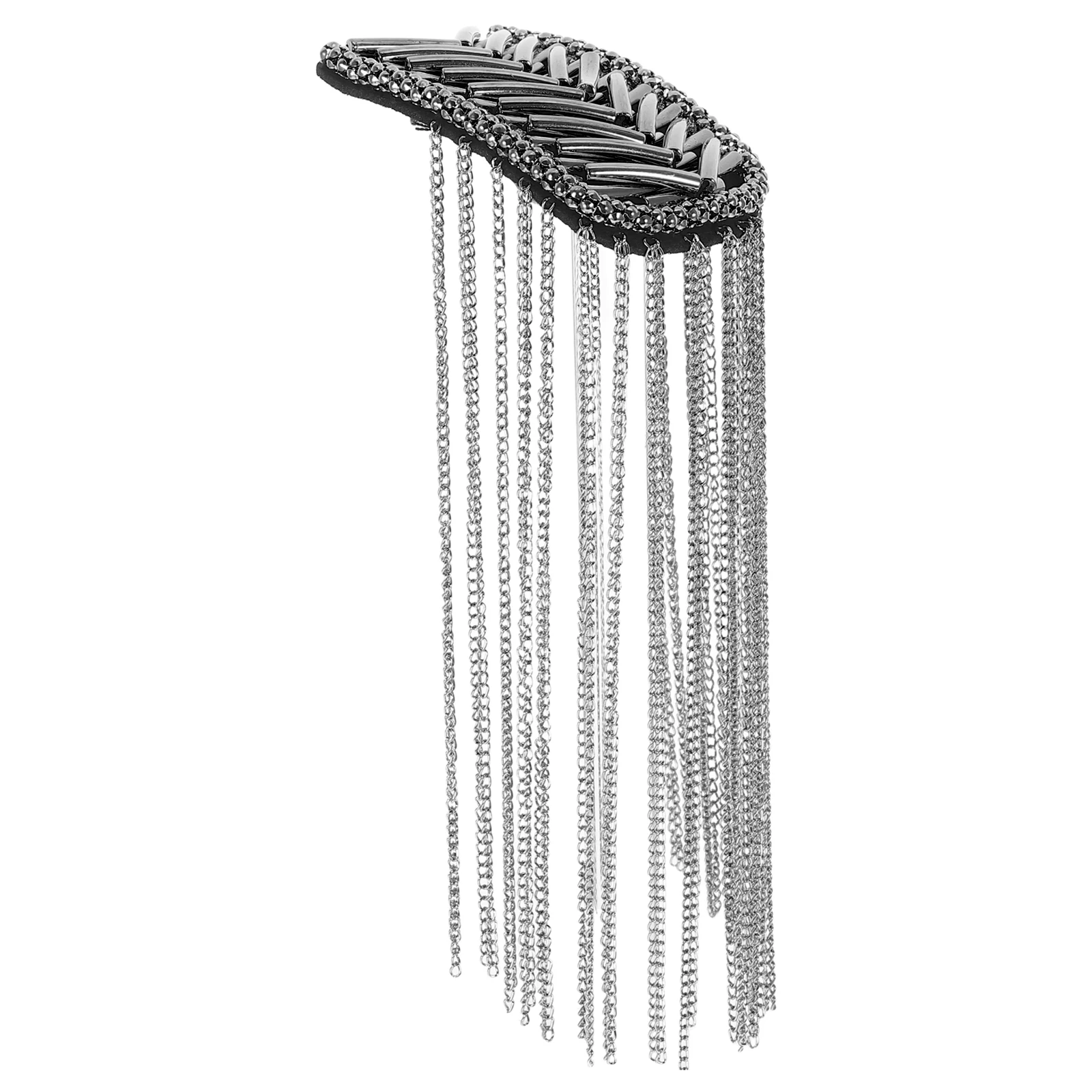 

Vintage Tassel Epaulets Handmade Beaded Shoulder Badge Brooch Pin for Men Suits Retro Shoulder Applique Fashion Accessories