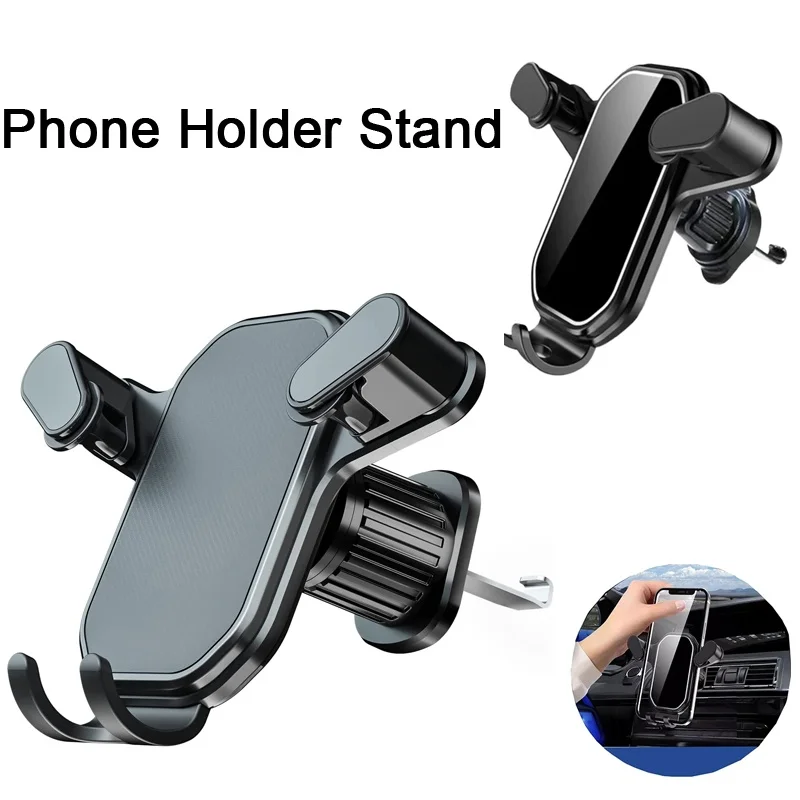 Schwerkraft Auto Telefon Halter Mit Haken Auto Air Vent Clip Halterung Smartphone Ständer GPS Unterstützung Im Auto Für iPhone Samsung Huawei Xiaomi