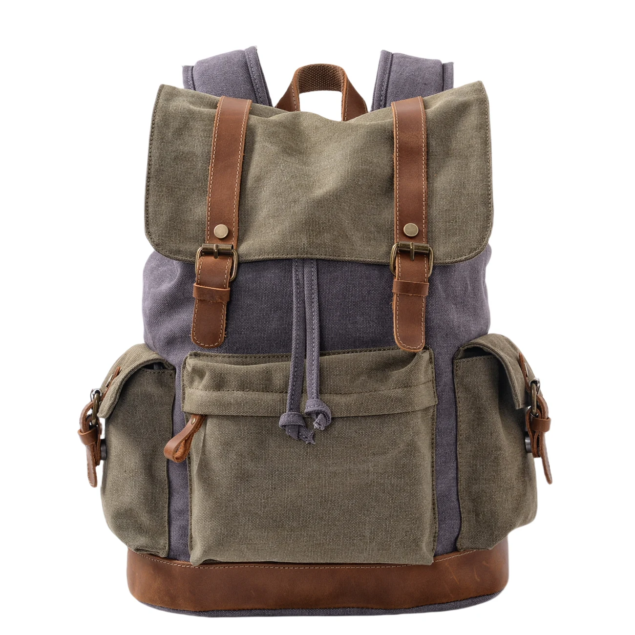 Casual Retro Canvas Rucksack Large Capacity Outdoor Travel Sports Backpack Hiking Mountaineering Bag Men's Computer Bag