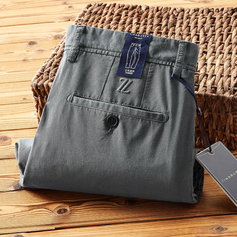 

Мужские весенне-летние тонкие прямые повседневные брюки, мягкие удобные деловые длинные брюки, модные городские дышащие брюки