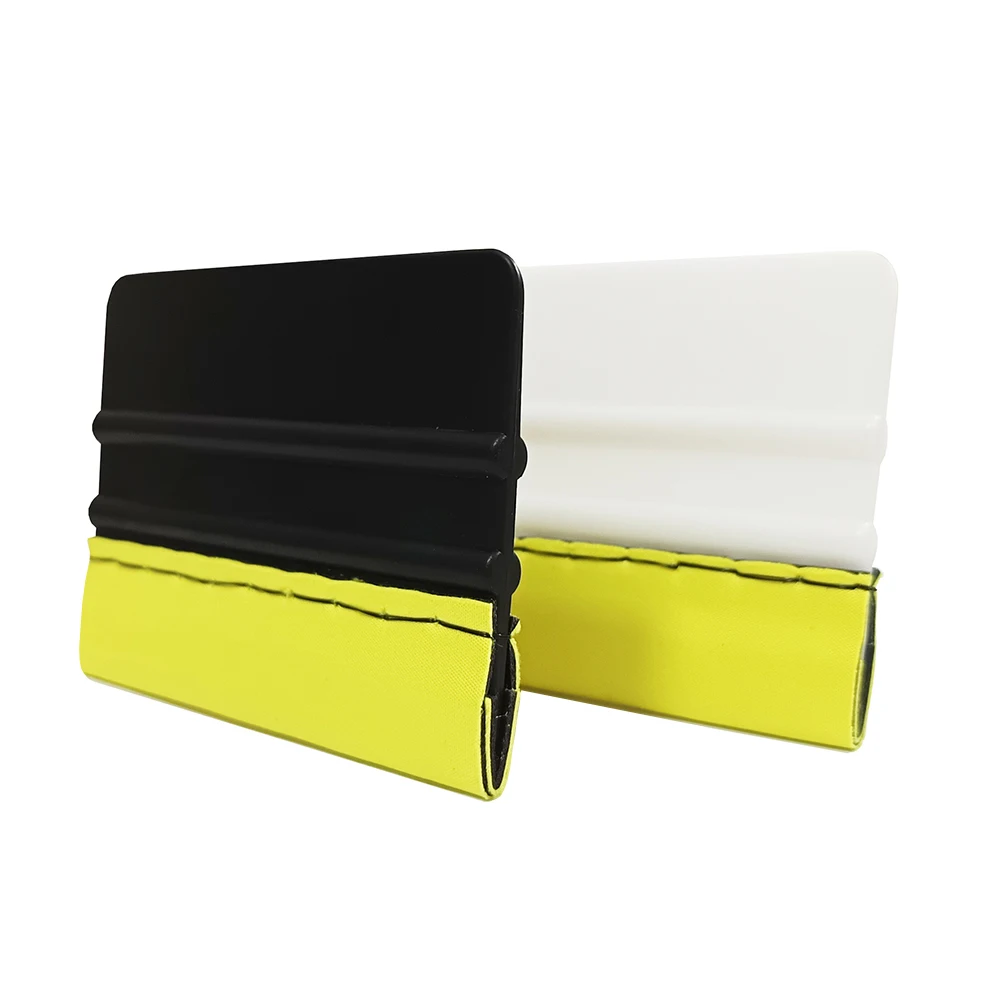 

Plastic Vinyl Wrap Squeegee with Double Layer Felt Sewing Squeegee Auto Scraper