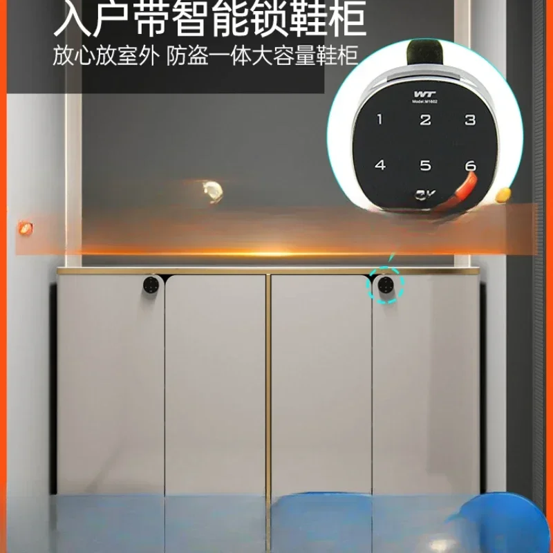 

Corridor shoe cabinet with lock, home entrance intelligent integrated foyer decoration with super large capacity