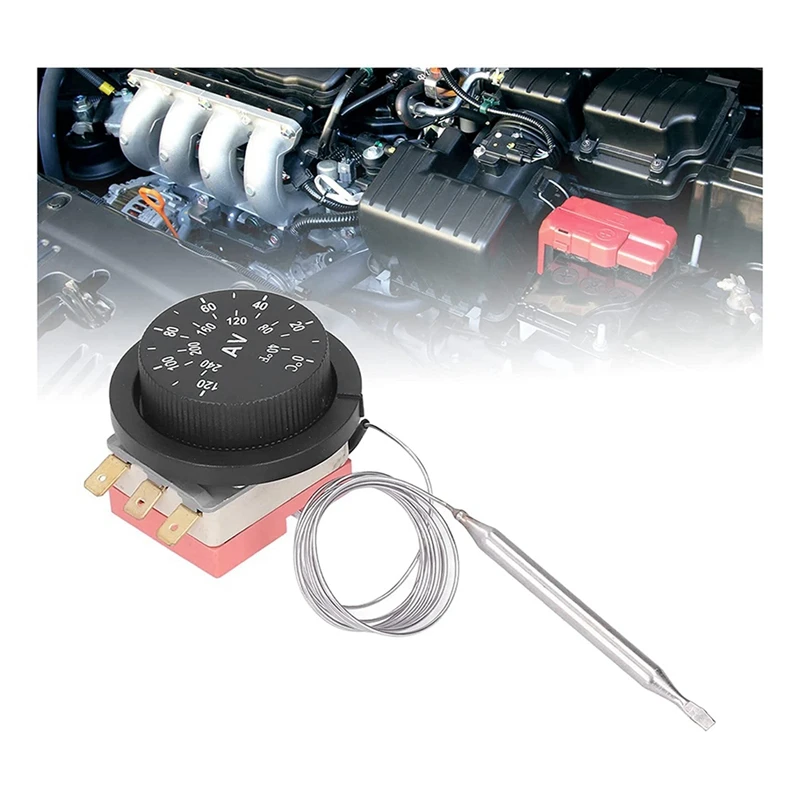 ABgaz-Ventilateur de refroidissement électrique réglable, interrupteur, 3 broches, kit de sonde de contrôle de température