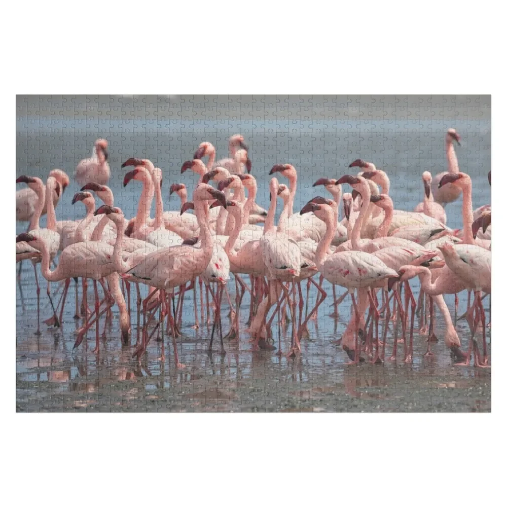 

Lesser Flamingos Jigsaw Puzzle Woodens For Adults Toddler Toys Personalized Child Gift Wooden Name Puzzle