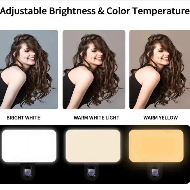 新しい携帯電話 Selfie 充填ライトファブレット電話ビデオモバイルフラッシュ多機能コンピュータ会議 LED ライトポータブル