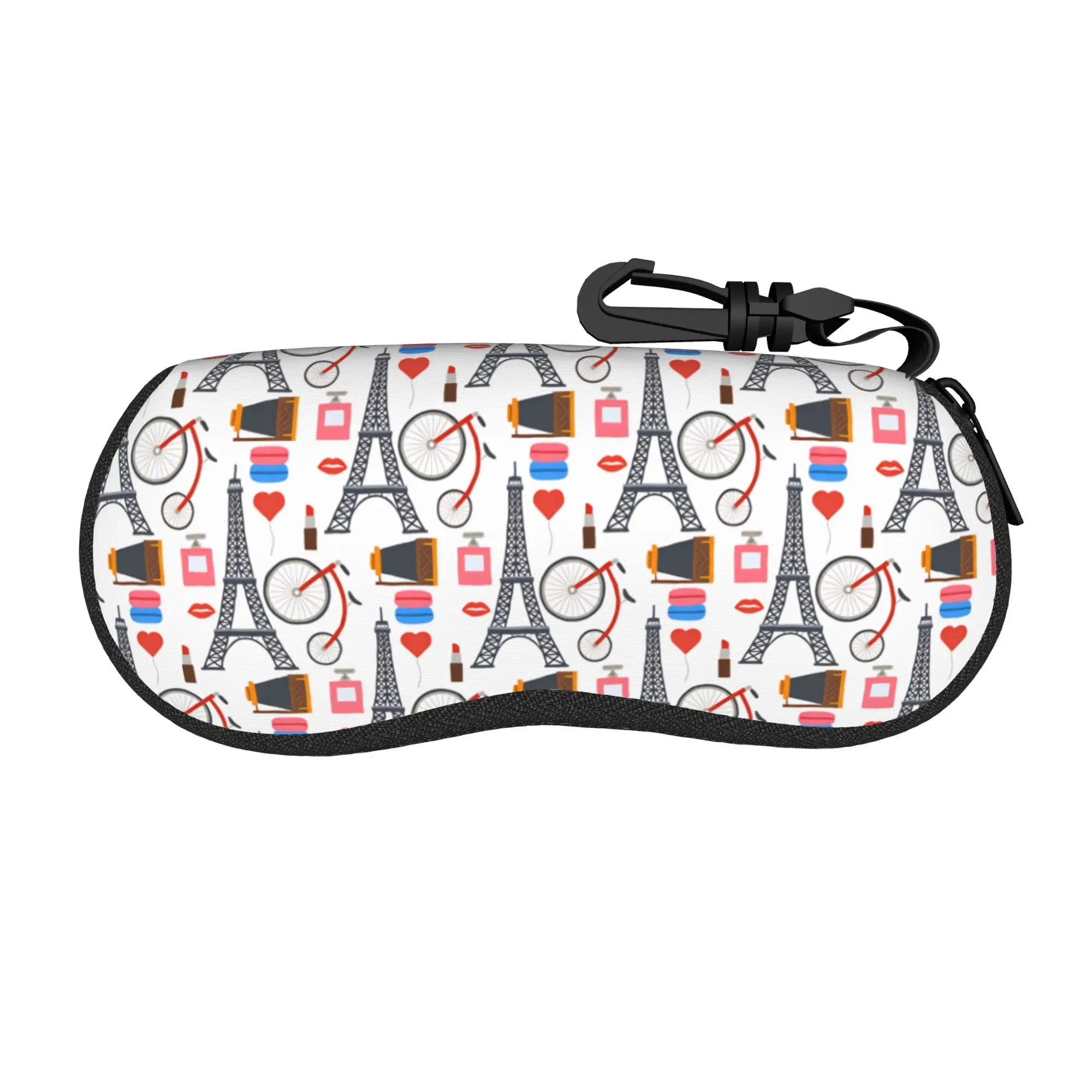 Estuche para gafas de sol de París, Francia, funda para gafas de sol a la moda, organizador de gafas vintage de bolsillo, caja para gafas con estampado para hombres y mujeres