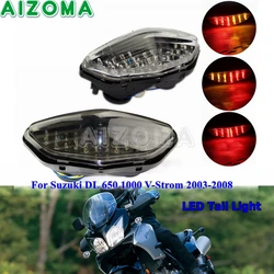 Luz trasera LED integrada para motocicleta, lámpara de freno y parada, señal de giro, ensamblaje 1000, para Suzuki v-strom DL 650, 2003