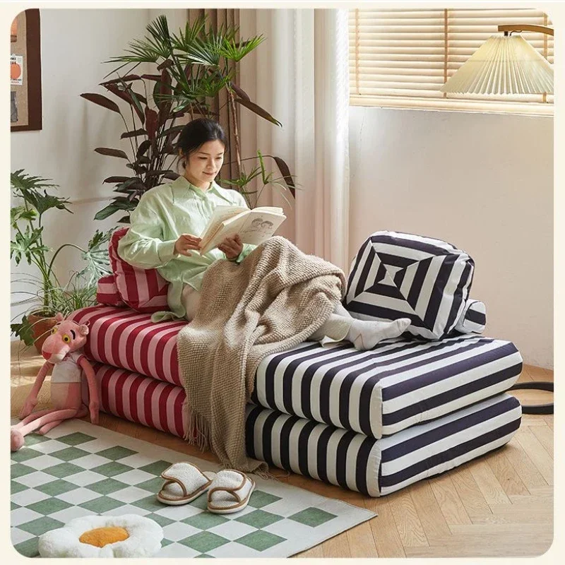 

Lazy Sofa Balcony Bedroom Sofa Bed Small Apartment Tatami Dismantling and Washing Fabric Rental House Sofa Living Room Furniture