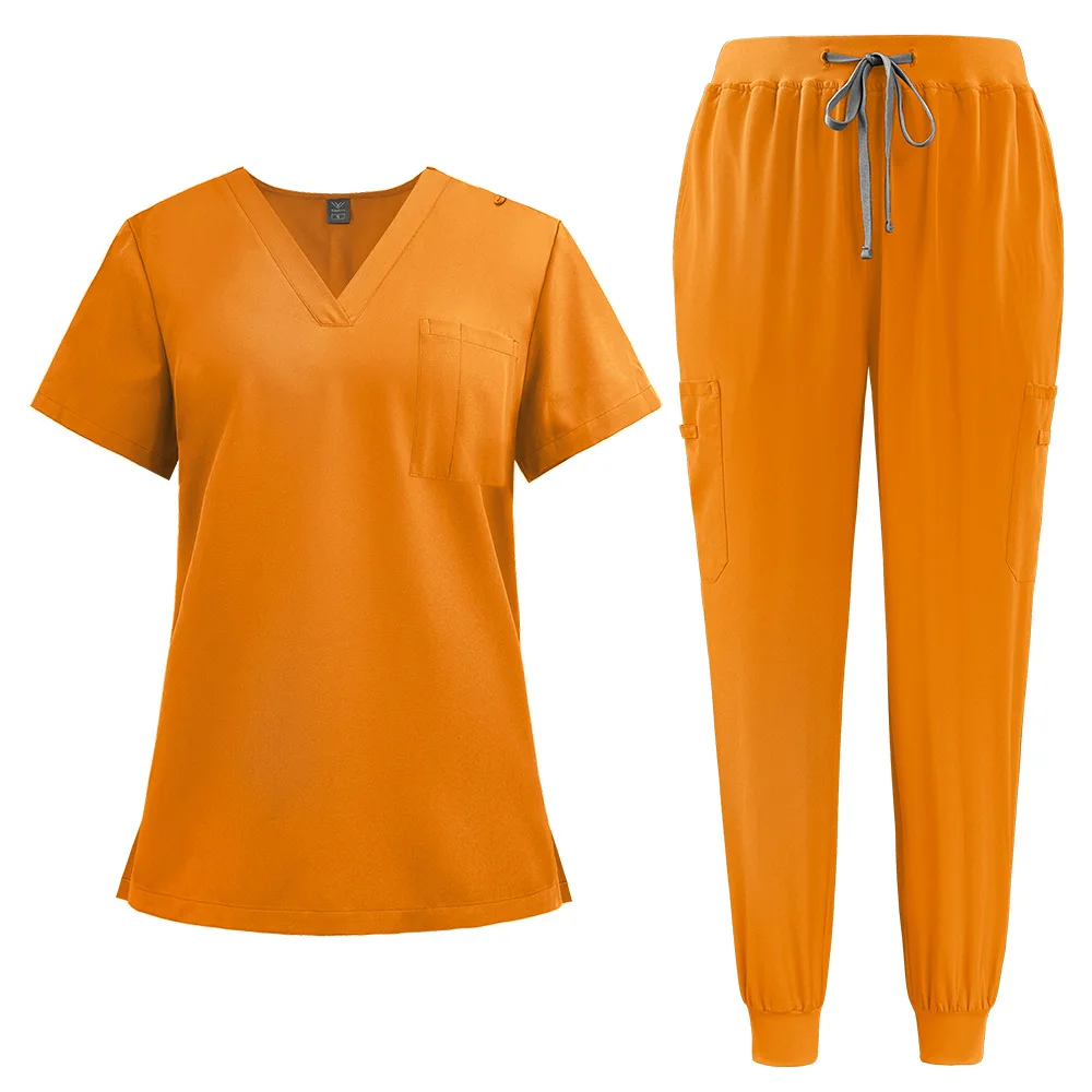 10 Farben Unisex Kurzarm Phary Krankens ch wester Uniform Krankenhaus Arzt Arbeits kleidung Orale Zahn chirurgie Uniformen Medizinische Peelings Sets