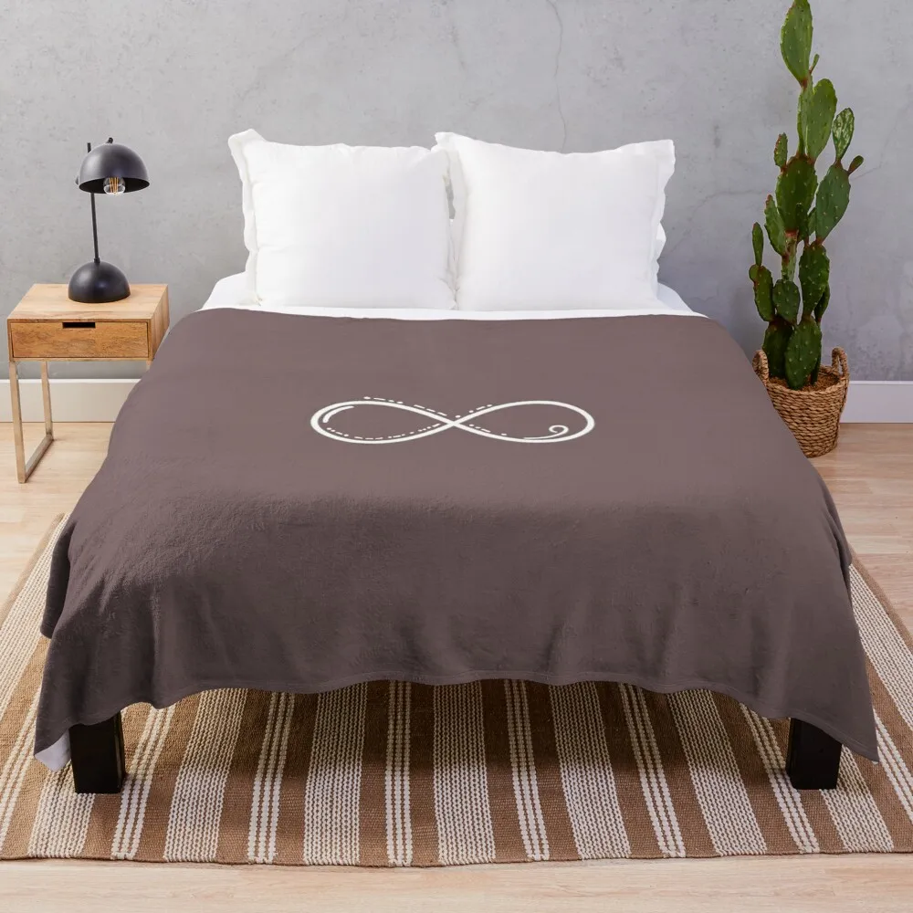 Forever Love Morse Code Infinity Minimalist Design Throw Blanket Hair cosplay anime Blankets For Baby Blankets