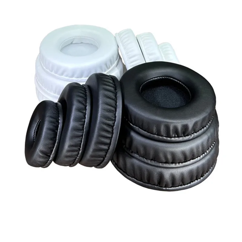 2pcs Earpad Round 70MM 75MM 80MM 85MM 90 95MM 100MM 105MM 110MM Headphone Ear Pads Headset Foam Cushion Earmuffs black white