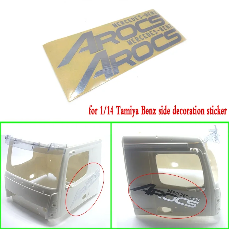 Side Decorative Stickers Paster for 1/14 Tamiya RC Truck Car ACTROS 3363 1851 AROCS 3348 56352 Diy Parts