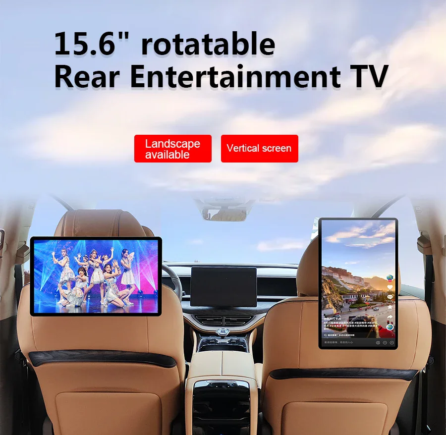 شاشة مسند رأس للسيارة مقاس 15.6 بوصة 4G Android 11 كمبيوتر لوحي WIFI HD 1080P/Bluetooth/HDMI/Mirror Link/Miracas 3G+32GB APP Dolowd Monitor