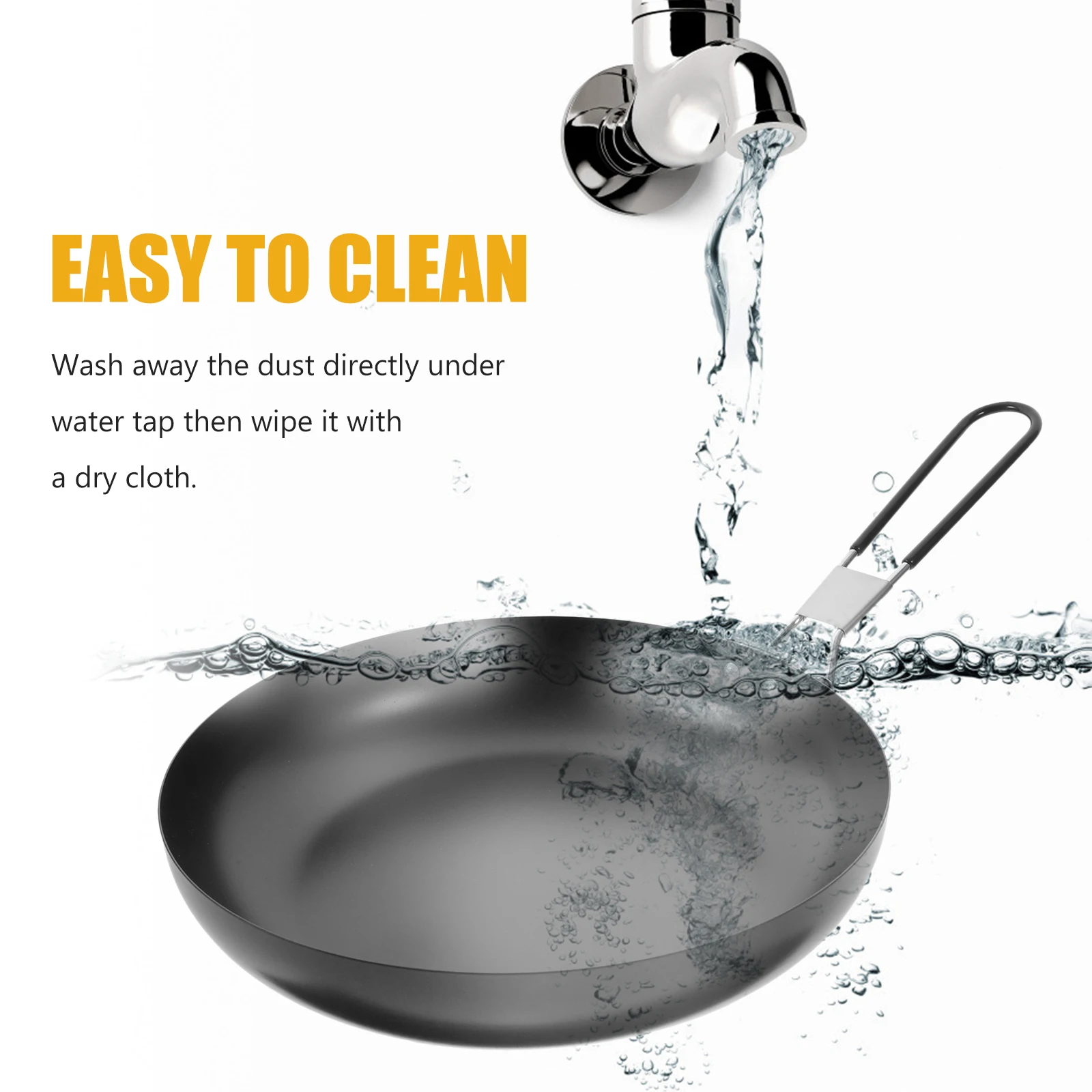 

Portable Non-stick Pan Camping Cooking Pans Outdoor Frying Folding Nonstick Saucepan