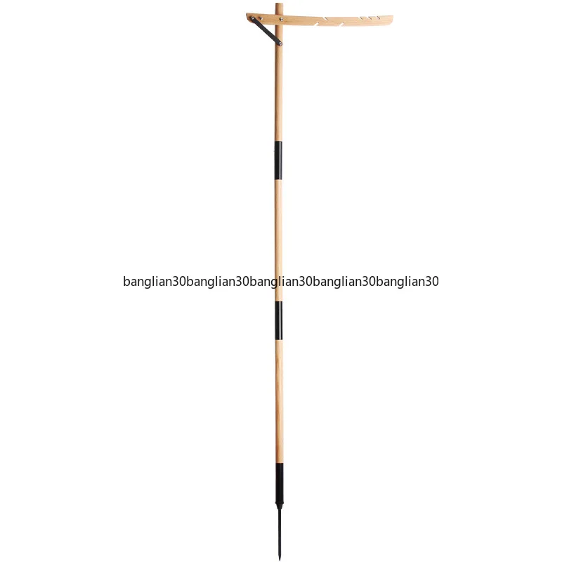 Solid Wood Camping Camping  Folding Adjustable Lighting Disassembly Portable Light Pole Outdoor Light Stand
