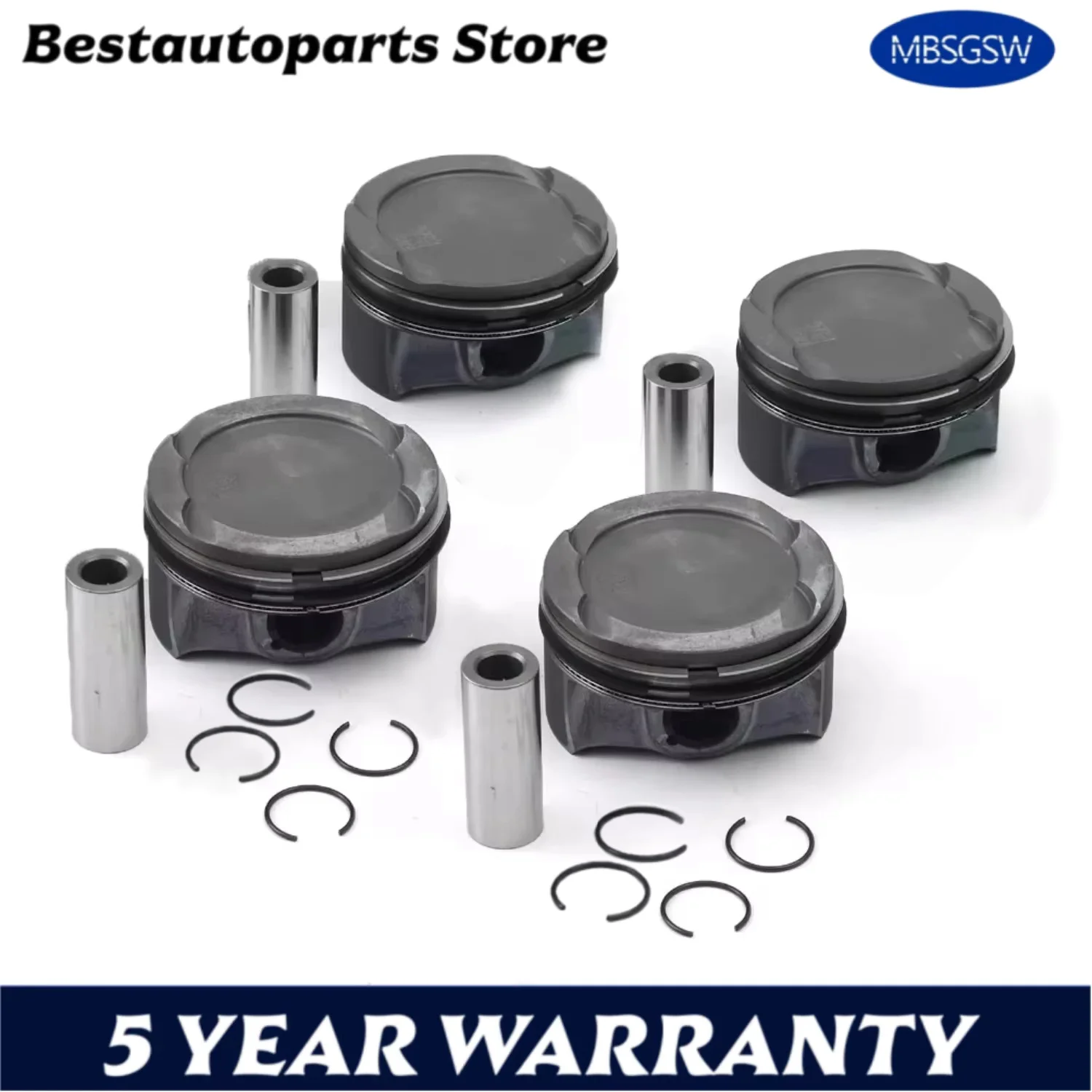 Piezas de motor de automóvil STD 4x juego de pistones y anillos para VOLVO S60 S90 V40 V60 V90 XC40 XC60 XC90 2.0L l4 GAS DOHC 2014-2020