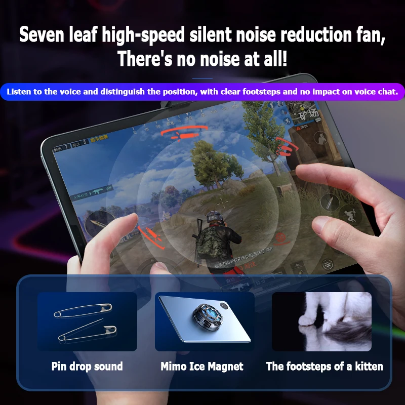 New 2023 CX05 Tablet Magnetic attraction Back clip Cooler Semiconductor heat dissipation Portable quick cooling For iPad Android